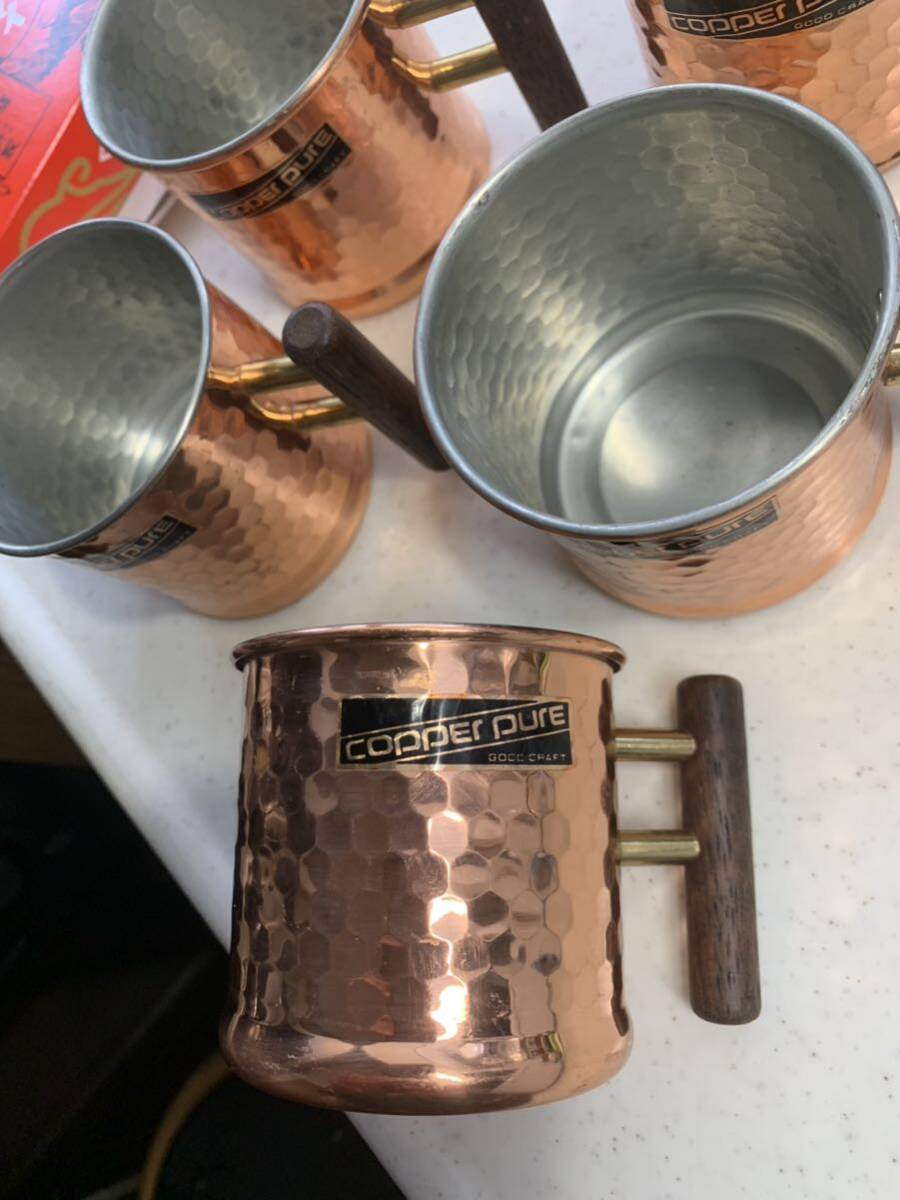 COPPER PURE GOOD CRAFT 純銅製マグカップ５個セット　キャンプ　アウトドア【送料込み】