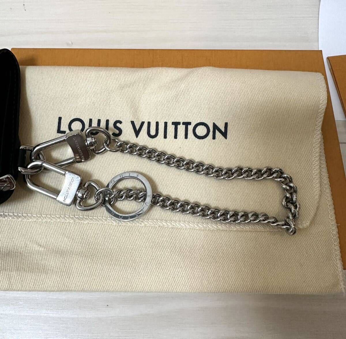 Louis Vuitton Chain Compact Wallet M63518 Epi Noir チェーンコンパクトウォレット 三つ折り財布 エピ ルイヴィトン 中古美品 Supremeの画像9