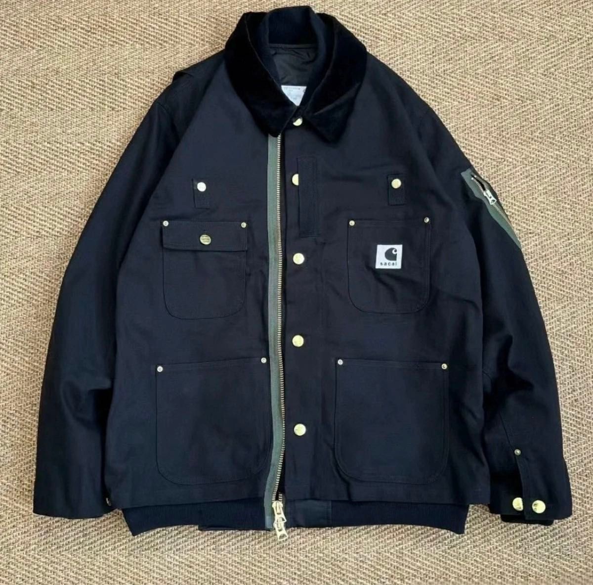 Sacai×Carhartt WIP MA-1 Detroit カーハート ダブルレイヤー デコンストラクトワークジャケット