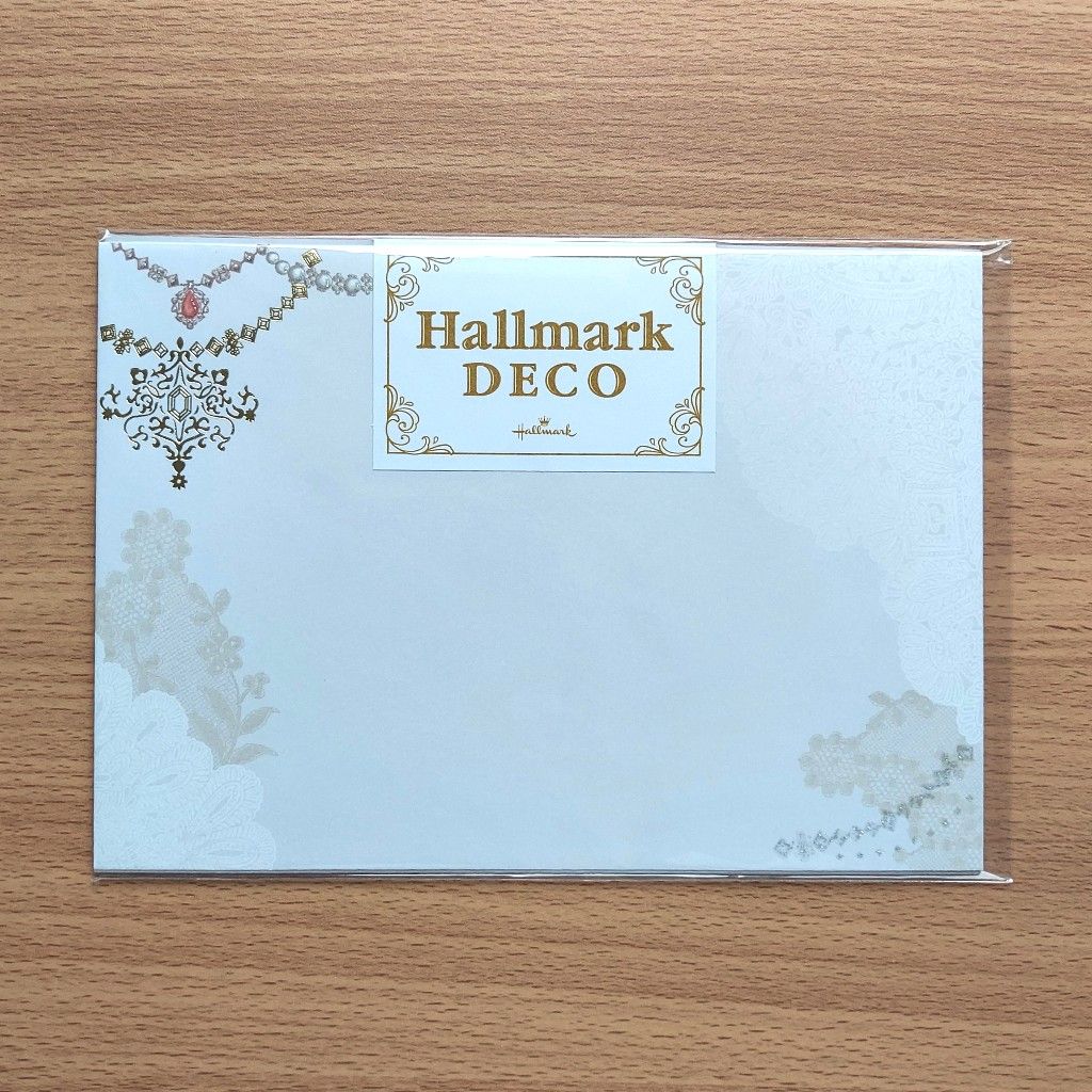 Hallmark ホールマーク レターセット 箔押し 便箋 封筒 手紙 レターパッド ゴージャス キラキラ デコ