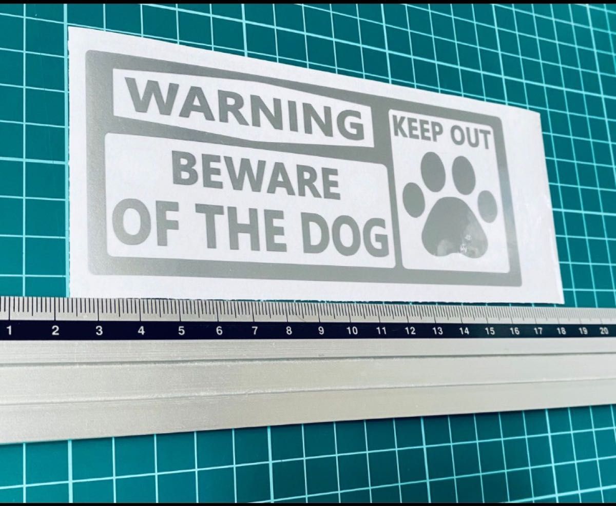 warning猛犬注意！keepoutステッカー（色変更可能）