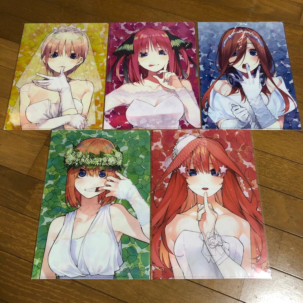 クリアファイル　五等分の花嫁　一花　二乃　三玖　四葉　五月　花嫁展　表紙　5枚セット　未開封