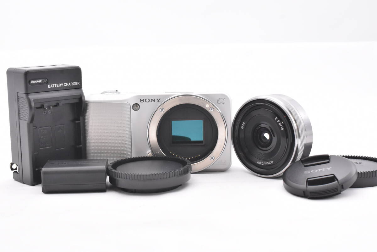 6930円 SONY ソニー α NEX-3 ホワイト ☆ E 16mm F2.8 ミラー 6930円 SONY ソニー α NEX-3 ホワイト ☆ E 16mm F2.8 ミラー
