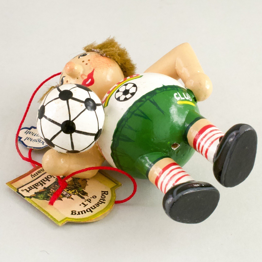 ドイツ ケーテ ウォルファルト（Kathe Wohlfahrt） サッカー肥満おやじのストラップ 手塗り_画像7