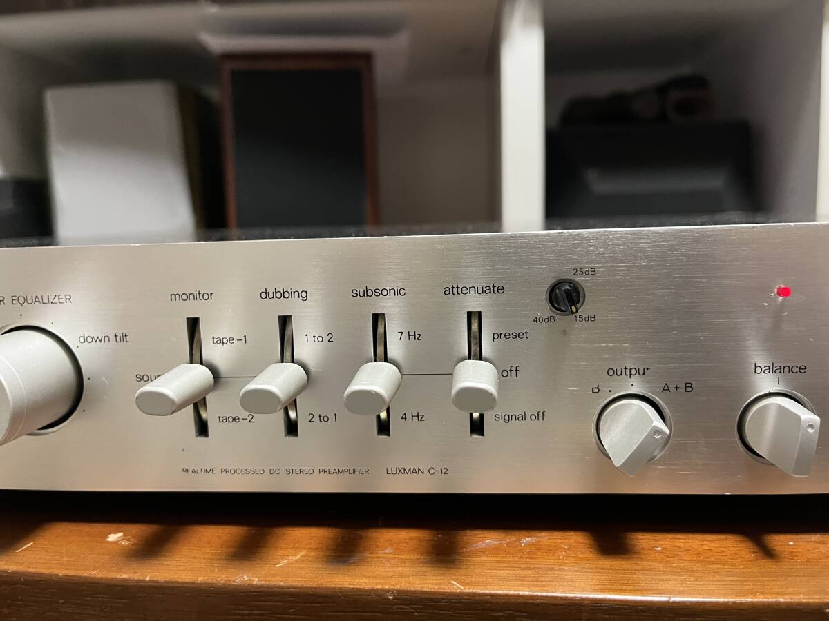 ★★ 名機中の名機 LUXMAN C-12 ⑤ 薄型コントロールアンプ  修理・メンテナンス後  基本動作確認済み 良品!? ★★の画像3