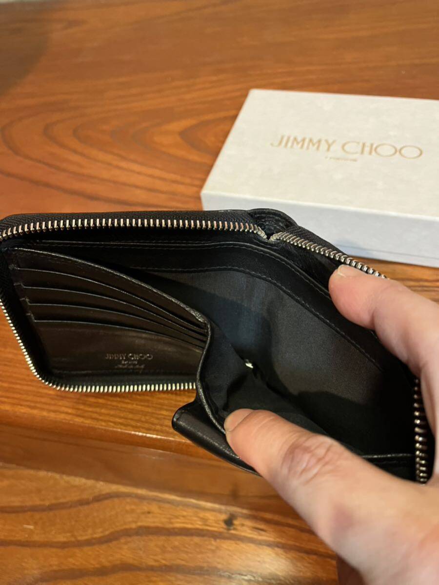 ジミーチュウ　JIMMY CHOO LONDON 財布　ウォレット　レザー　ブラック　黒　廃番　メンズブランド　1円　星デザイン_画像5