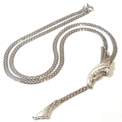 【国内正規総代理店アイテム】 J◇K18 & 美品 ダイヤモンド ITALY プラチナ 750 ゴールド ネックレス ロング 0.37ct Pt900【新品仕上済】ダイヤ プラチナ