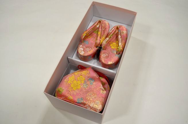 [ бесплатная доставка ] девочка "Семь, пять, три" мешочек * zori комплект S размер сделано в Японии [3 лет для ] розовый Sakura kintyakuset-061