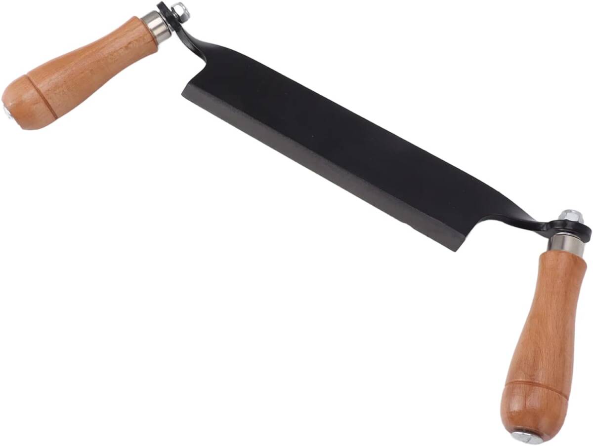 ドローシェーブナイフ 8.3インチ ストレートドローシェーブ 木工ツール 炭素鋼ブレード ドローナイフ 木製ハンドル付き 木工皮剥_画像1