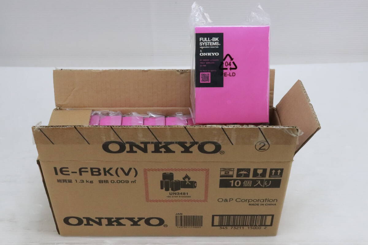 1円～★未開封・未使用品★ONKYO オンキヨー 完全ワイヤレスイヤホン Bluetooth パープル IE-FBK(V) まとめて10点セット まとめ売り S020_画像1