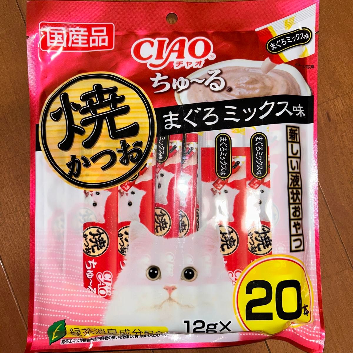 いなば CIAO チャオ ちゅーる 焼かつお まぐろミックス味 12g×20本×4袋 猫用液状おやつ 国産品 保存料不使用