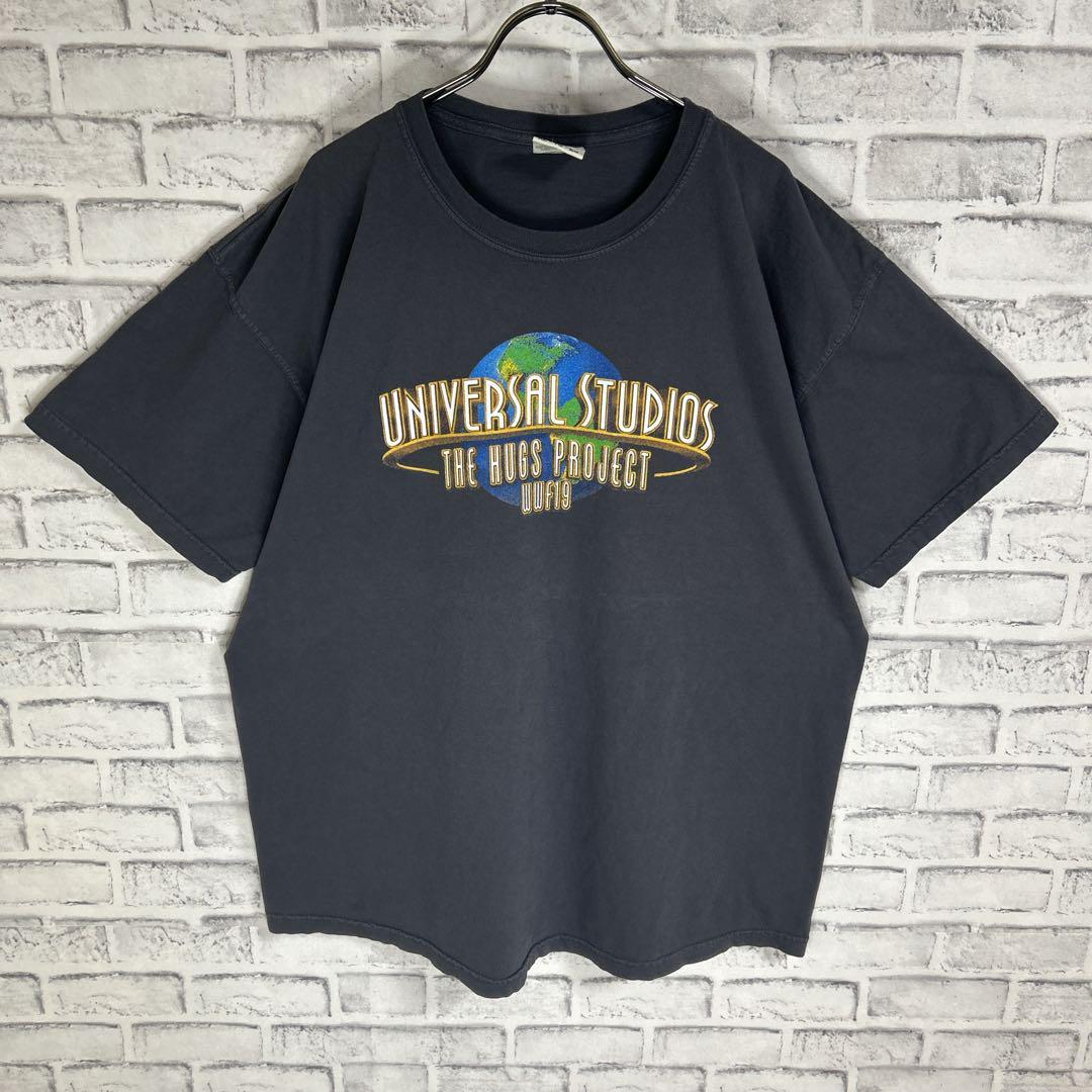 Universal Studios ユニバーサルスタジオ 地球 両面デザイン Tシャツ 半袖 輸入品 春服 夏服 海外古着 会社 映画 洋画 フロリダ 遊園地_画像2