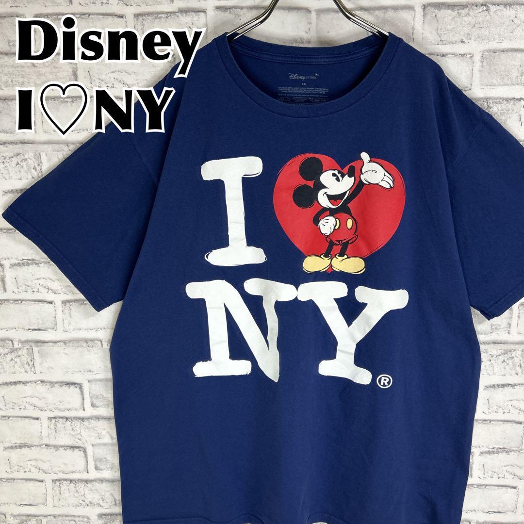 Disney ディズニー アイラブニューヨーク ミッキー Tシャツ 半袖 輸入品 春服 夏服 海外古着 プリント ディズニーランド ディズニーストア