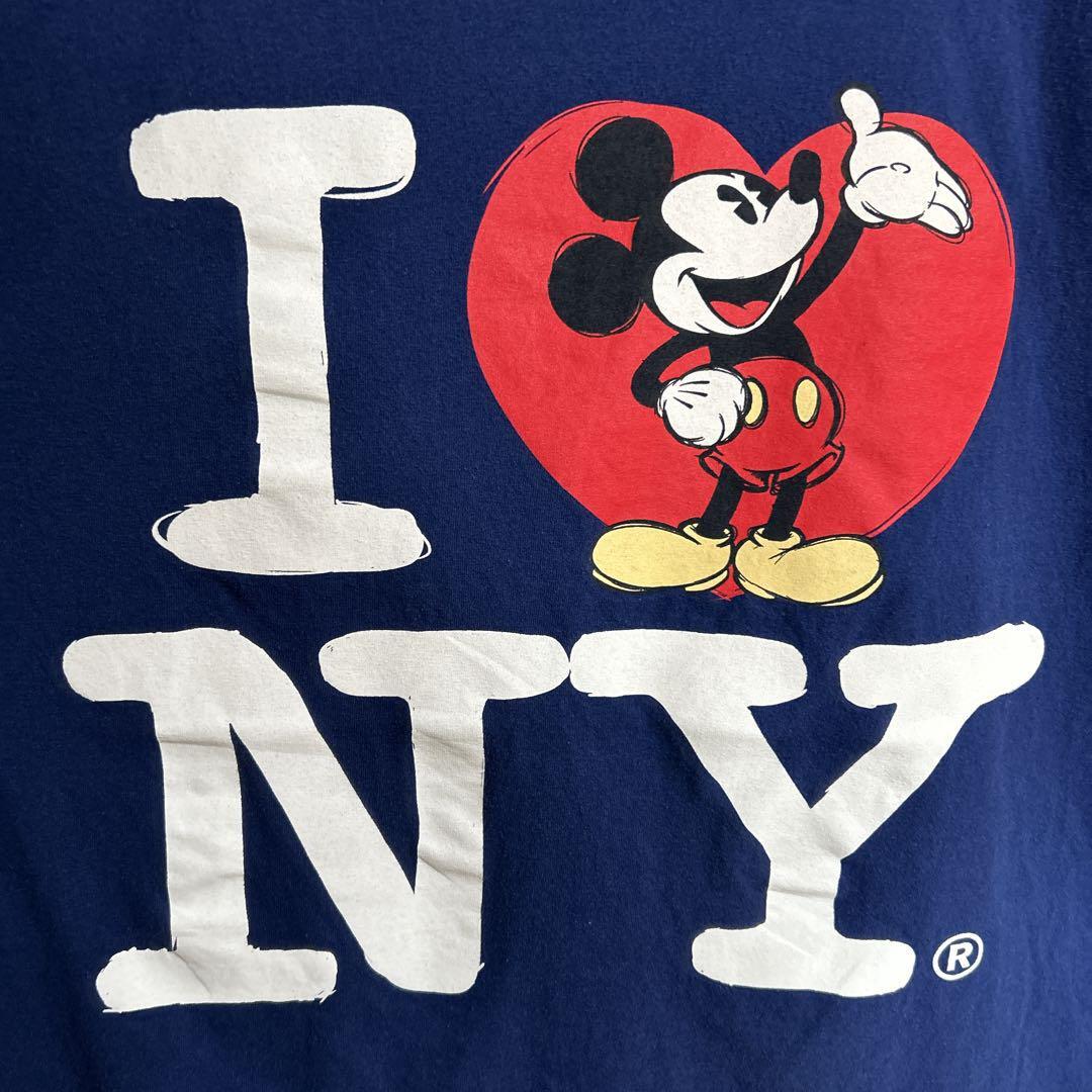 Disney ディズニー アイラブニューヨーク ミッキー Tシャツ 半袖 輸入品 春服 夏服 海外古着 プリント ディズニーランド ディズニーストア