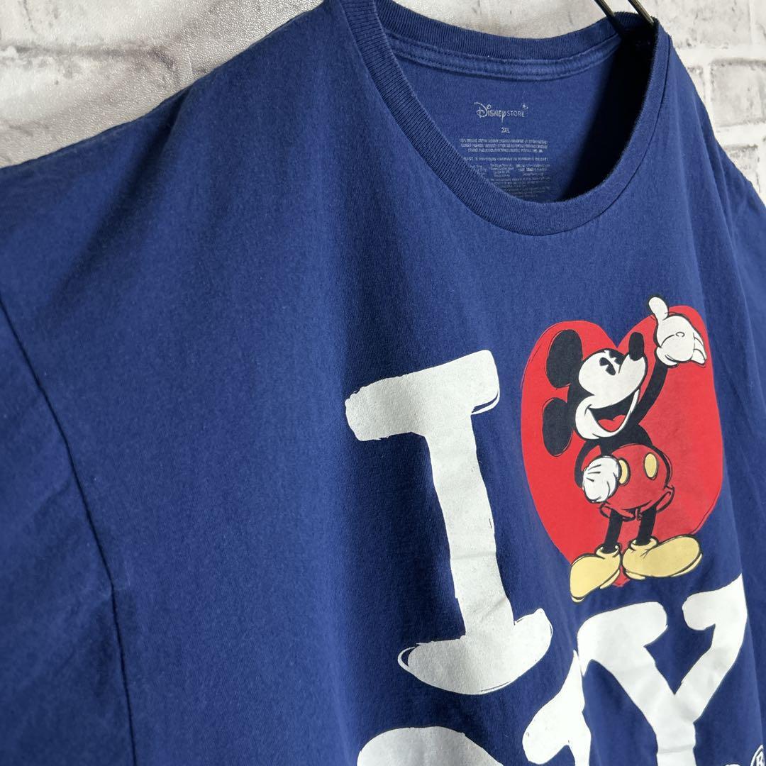 Disney ディズニー アイラブニューヨーク ミッキー Tシャツ 半袖 輸入品 春服 夏服 海外古着 プリント ディズニーランド ディズニーストア