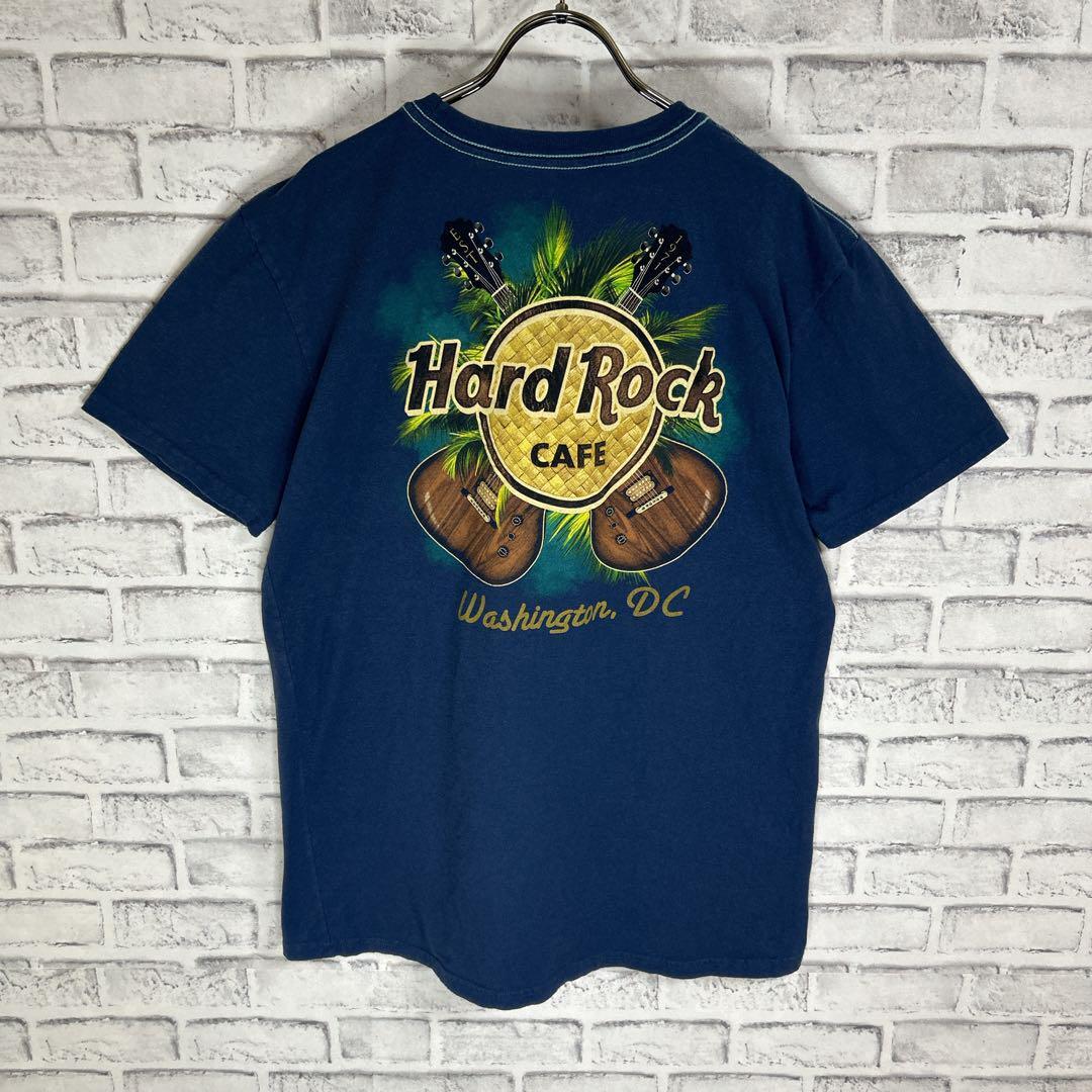 Hard Rock Cafe ハードロックカフェ ワシントンD.C. ギター ロゴ Tシャツ 半袖 輸入品 春服 夏服 海外古着 会社 企業 レストラン 音楽 楽器_画像2