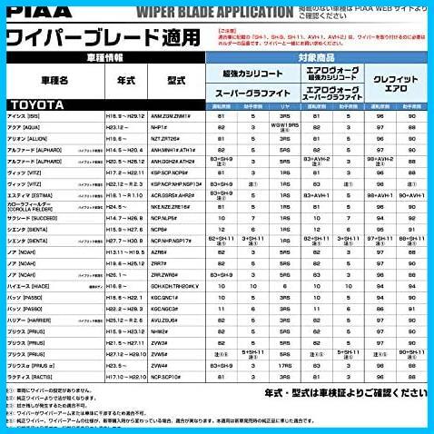 ★リヤ専用_サイズ:300mm/呼番1VRL★ PIAA ワイパー ブレード 300mm スーパーグラファイト グラファイトコーティングゴム 1本入 呼番1VRL_画像3