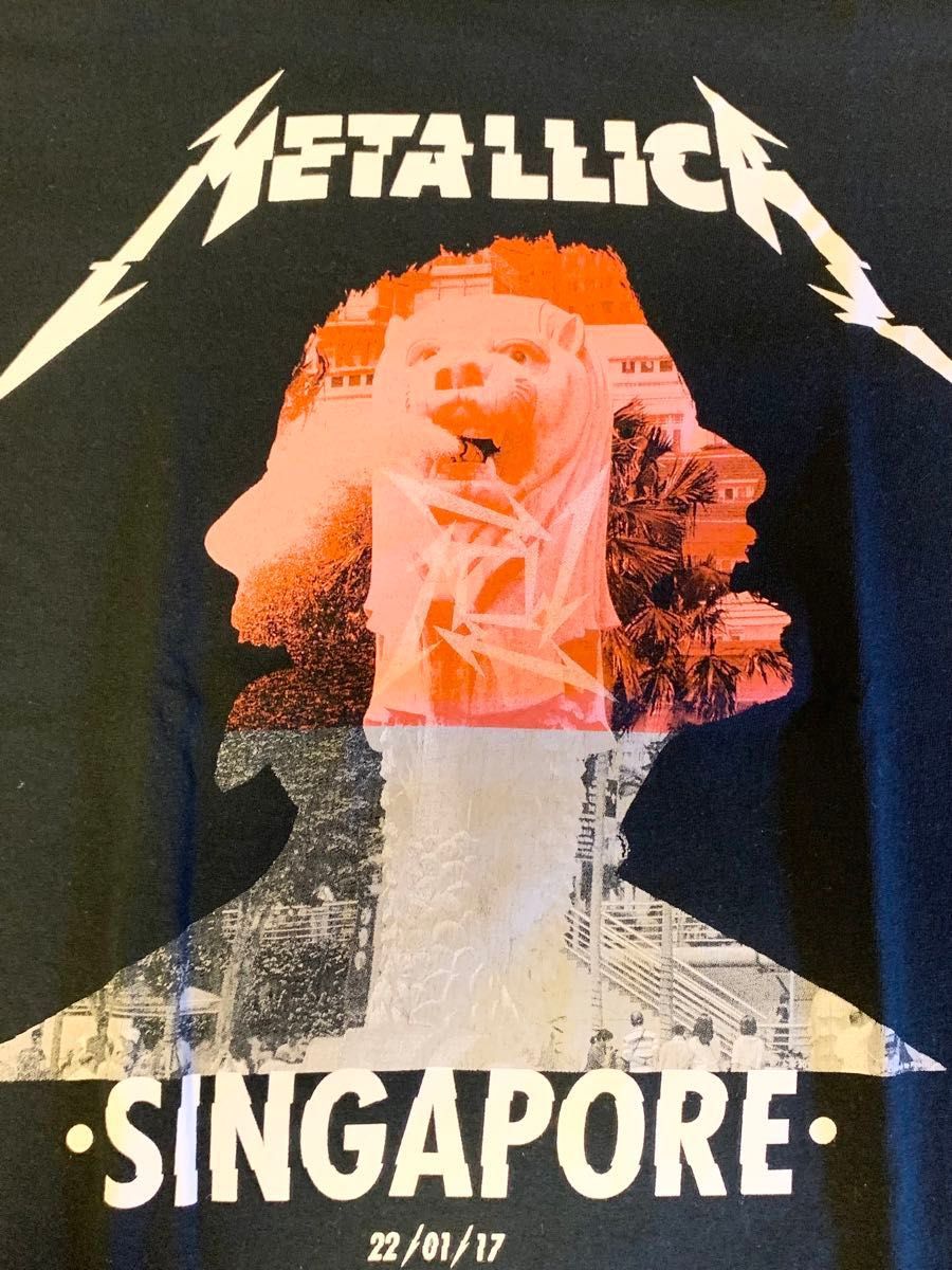 2017 シンガポールツアー 限定Tシャツ★メタリカ/Metallica★ハードワイアード ワールドワイアード・ツアー バンドT