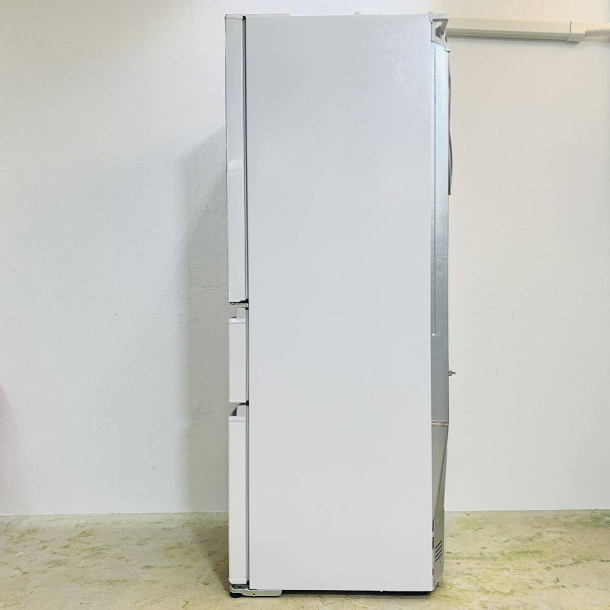 美品 2021年製 三菱 冷蔵庫 MR-CD41F-W1型 ノンフロン冷凍冷蔵庫 3ドア 右開き 自動製氷 MITSUBISH_画像4