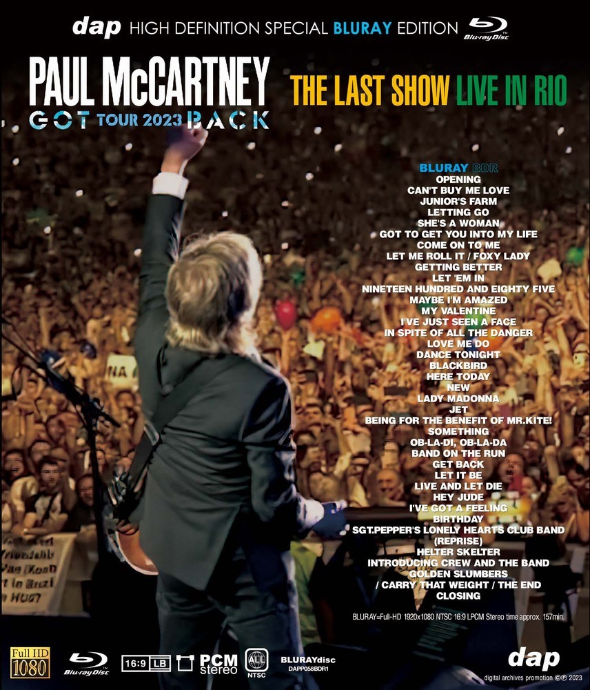 PAUL McCARTNEY / GOT BACK TOUR 2023 : THE LAST SHOW LIVE IN RIO スペシャル・ブルーレイ・エディション (1Blu-ray) ★ポール リオ BDの画像2