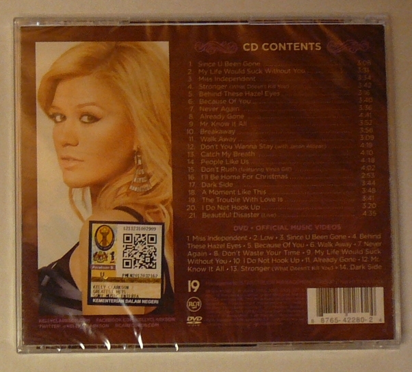 ◆新品未開封品◆ケリークラークソン　Kelly Clarkson Greatest Hits - Chapter 1 : Deluxe Version ［CD+DVD］輸入盤◆送料込み