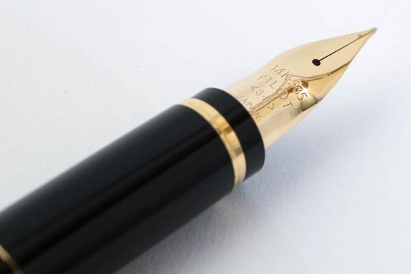 PILOT パイロット ELABO エラボー 万年筆 14K 585刻印 S・Fニブ ソフト細字 筆記用具 文房具 卒業記念 文字入り ケース付 #36049_画像3