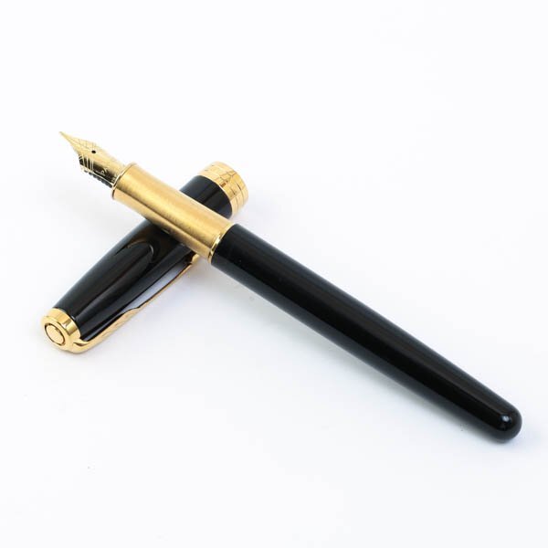 PARKER パーカー SONNET ソネット 万年筆 ラックブラックGT Fニブ 細字 18K 750刻印 筆記用具 文房具 #36078_画像1