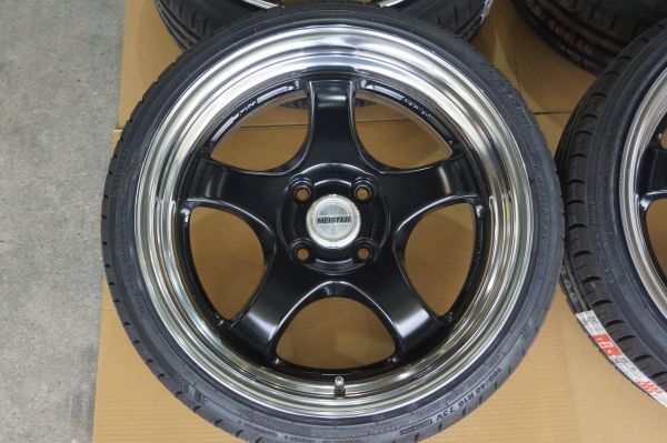 A 送料無料 新品 23年製 WORK マイスター 16 4H100 6.5J+38 6.5J+22 クムホ 165/40R16 アルト ワゴンＲ ミラ ムーブ N-ONE JDM スタンス 軽_画像3