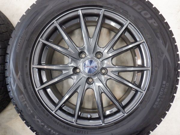 S 送料無料 即納 バリ山 ヴェルバ 17 5H114.3 7J+40 ダンロップ ウィンターマックス SJ8 225/65R17 CX-5 CX-8 アウトバック エクストレイル_画像5