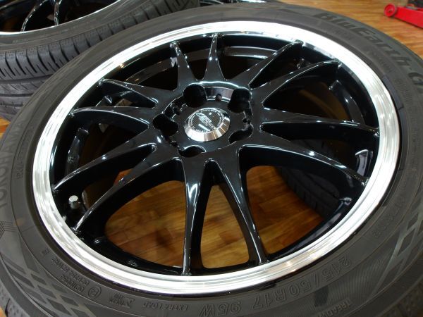 O 送料無料 美品 クロススピード 17 5H114.3 7J+38 ヨコハマ 215/50R17 プリウスα 90 ノア ヴォクシー リーフ ジェイド ステップワゴン_画像6