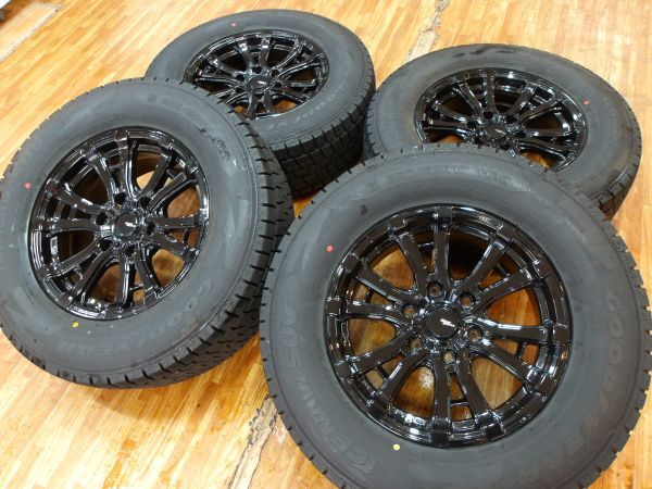 O 送料無料 極上 美品 バリ山 17 6H139.7 7.5J+25 グッドイヤー アイスナビ SUV 265/65R17 ランクル プラド ハイラックス FJクルーザー_画像1