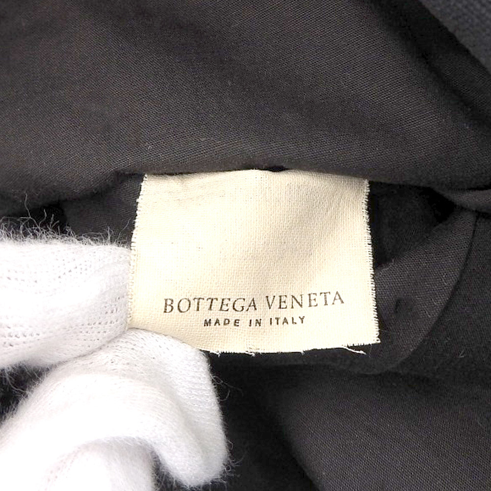 美品 ボッテガヴェネタ Bottega Veneta ライン キャンバス レザー ショルダー メッセンジャー バッグ 黒 メンズ レディース 旅 アウトドア_[ボッテガヴェネタ]ショルダーバッグ