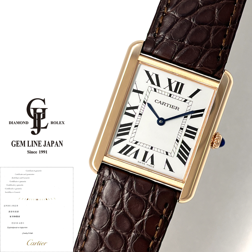 Cartier Tank Solo LM W5200025 SS/PG/кожа красивые товары Гала Глав