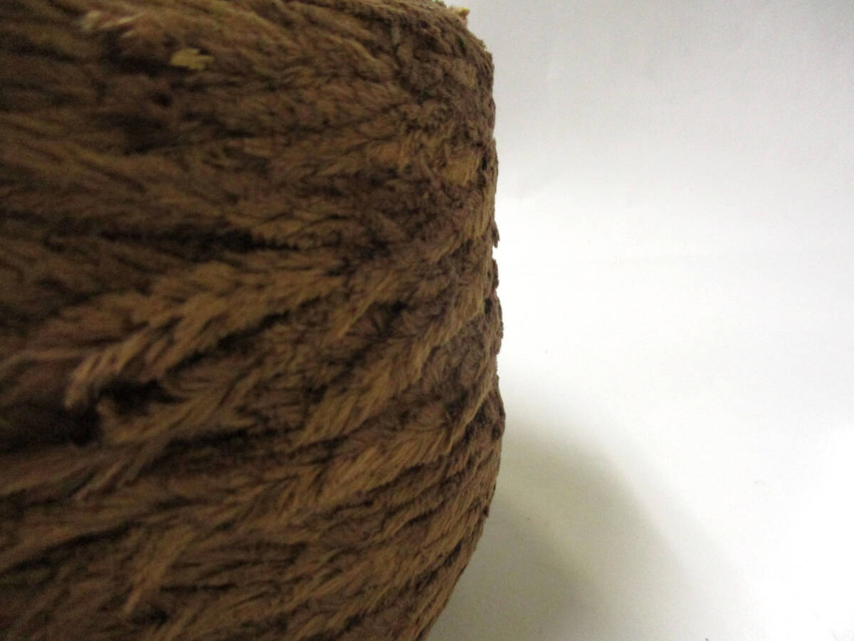 特価SALE！◆毛糸 ソフトビッグモールヤーン キャメルブラウン 1.2cm巾 200g◆3108〇_画像1