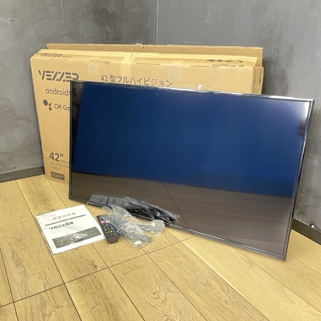 VEZZER 42型 2K フルハイビジョン チューナーレス スマートテレビ 【中古】F42NG-JP 2023年製 031027/20435の画像1