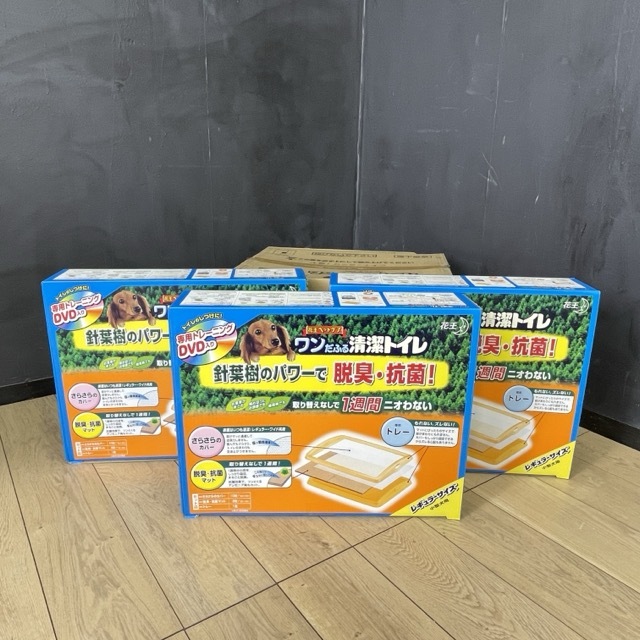  for pets toilet [ new goods unopened ] Kao one ... clean toilet set regular size 3 box set for small dog pet toilet /65484