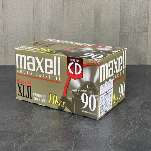 新品未開封 maxell カセットテープ 10個パック ハイポジ XL2-90.1P10.WEB XL2 マクセル 記録媒体/64245在★5_画像1