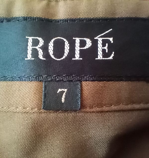 ROPE　ロペ　カシュクール　シャツワンピース　ウエストリボン　サイズ7　Sサイズ　ブラウン　茶　ウエスト切り替え_画像9