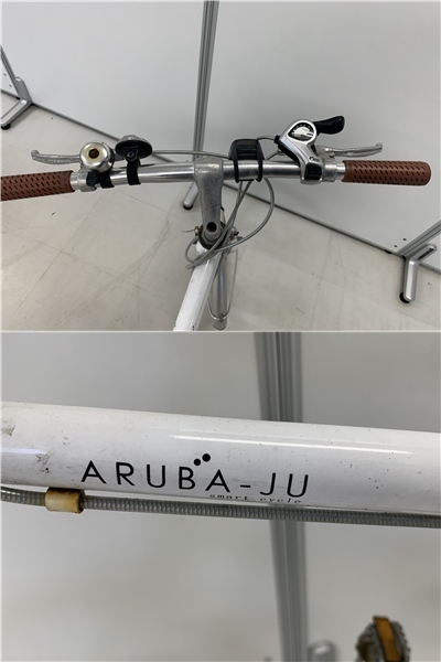 [直接引取限定] 青森発 ARUBA-JU 自転車 ミニベロ 白 ホワイト 発送不可 売切!!_画像9