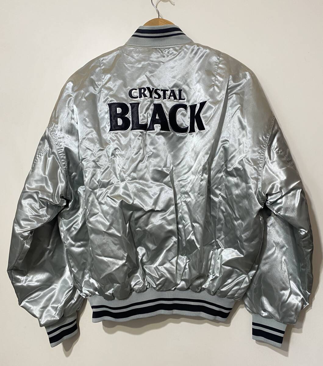 ★ 美品 Oaksleaf オークスリーフ スタジャン シルバー 銀 刺繍 CRYSTAL BLACK 中綿 ブルゾン パデッドジャケット アウター オンワード の画像2