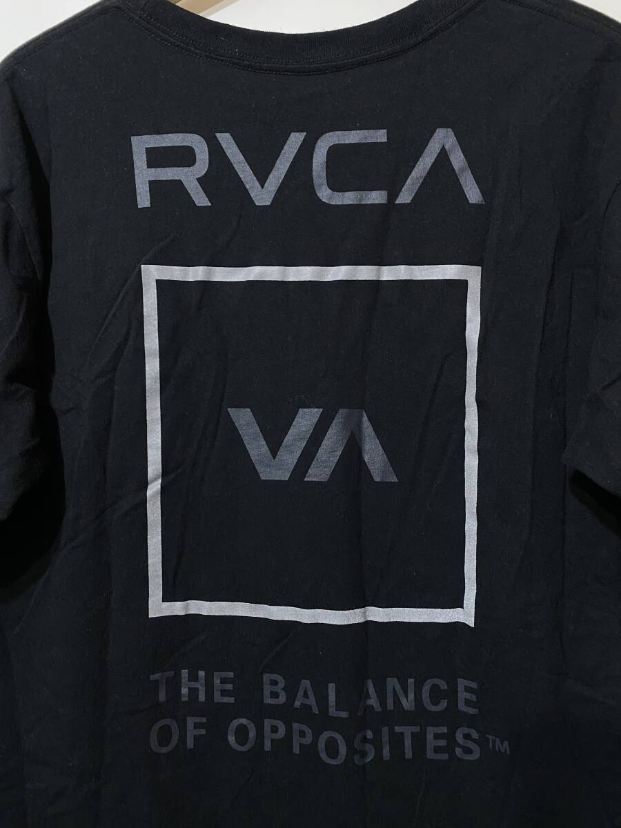 ★ RVCA ルーカ 半袖 Tシャツ ロゴプリント ビッグロゴ 黒 ブラック L ビッグシルエット サーフ系 サーファー バックプリント_画像5
