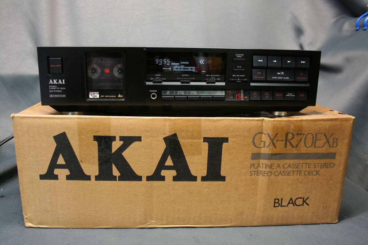 AKAI　dbX搭載リバースカセットデッキGX-R70EX動作品_元箱付美品