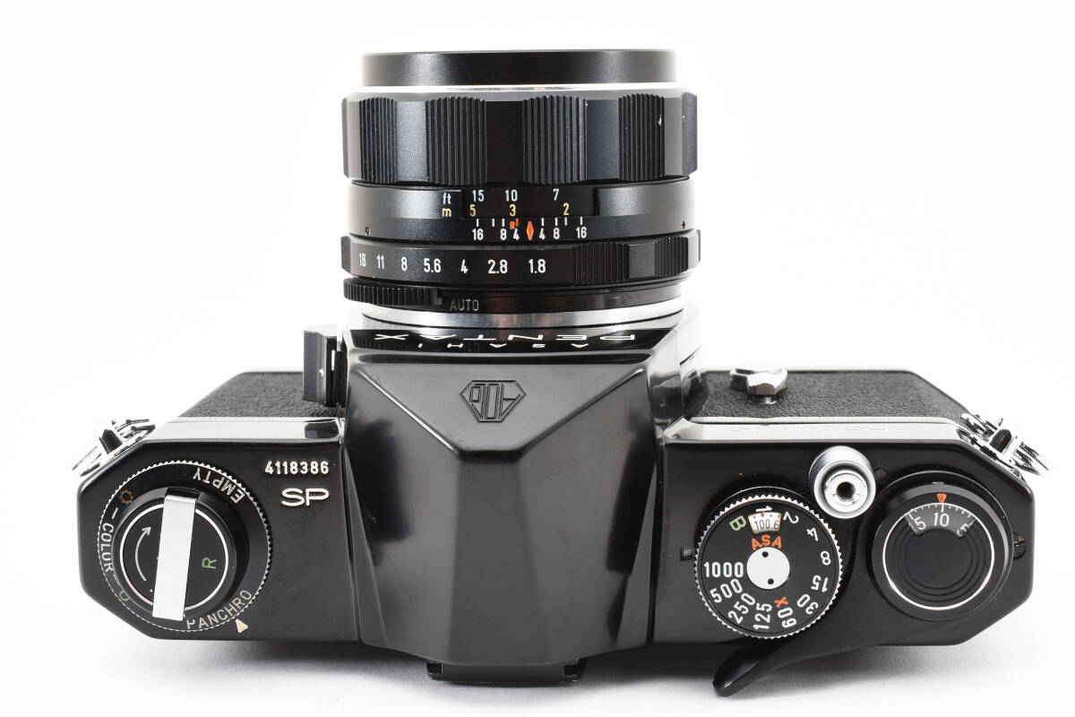 [良品]ペンタックス PENTAX SP SPOTMATIC 一眼レフ 35mm フィルムカメラ ブラック 黒 + 55mm f/1.8 2088884_画像5