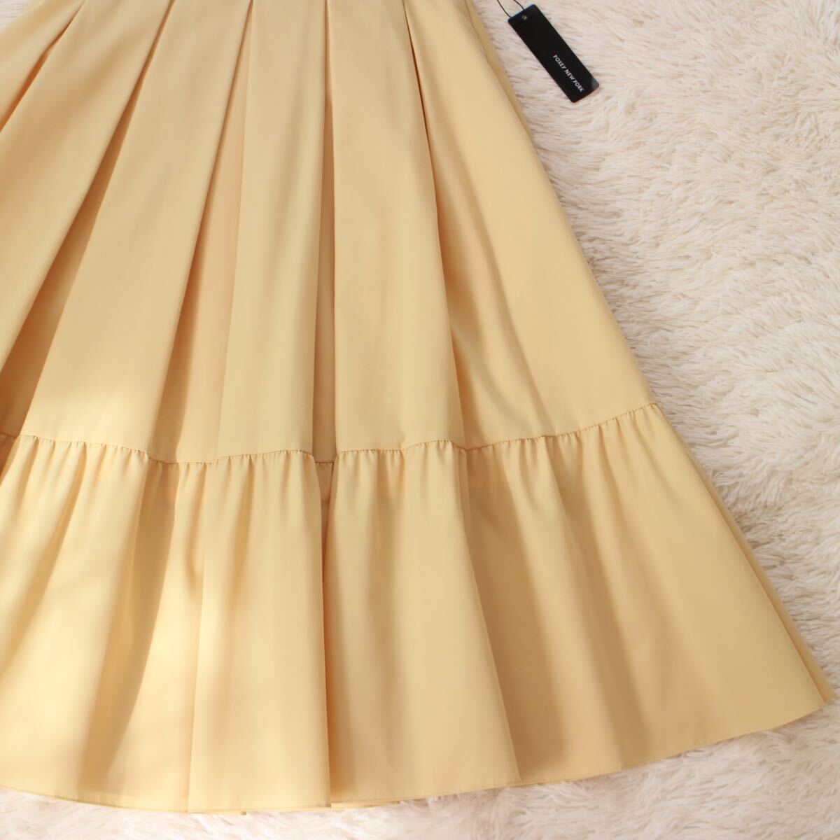2022年 42840 FOXEY スカート カモミール 黄色 イエロー フォクシーニューヨーク 38サイズ 紙タグ付き ふんわりスカート Violette Skirtの画像5