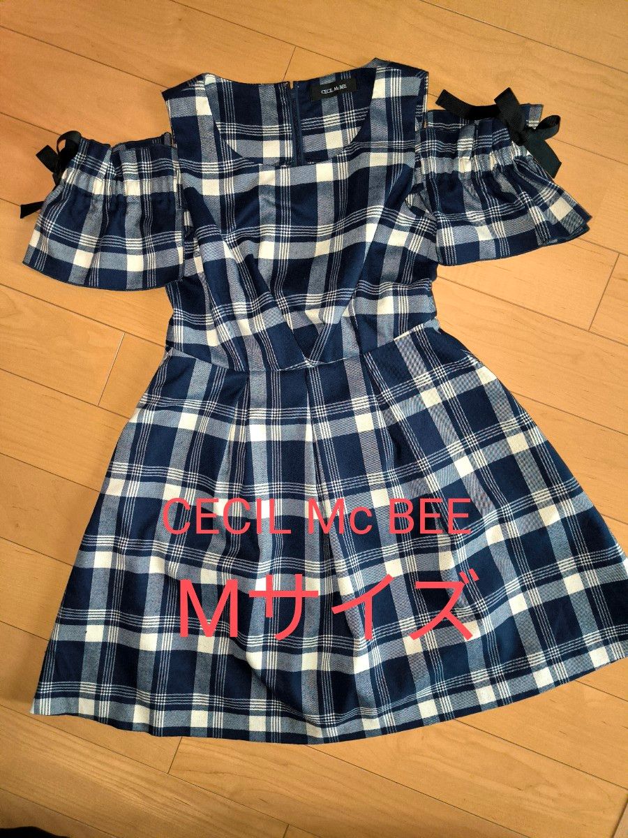 ☆CECIL Mc BEE ワンピース☆Mサイズ レディース☆ 半袖 ノースリーブ☆チェック柄 160cm  150cm