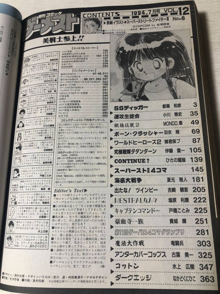 231412コミックゲーメスト 1994年7月増刊 No.9の画像3