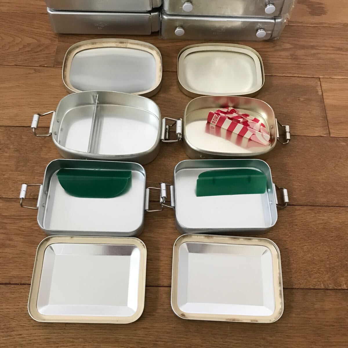  unused goods aluminium lunch box 12 point Showa Retro Tey nen that time thing rare rare antique sewing box miscellaneous goods Uchu Senkan Yamato . present case case large amount 