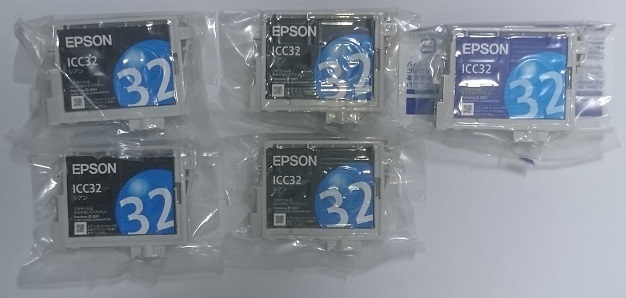 EPSON エプソン 純正 インク カート リッジ シアン ICC32 PM 850 870 890 750 770 800 700 720 730 800 820 新品 未開封 ①_画像1