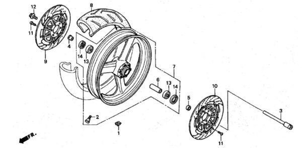 NC39 前期 フロントフォークOHセット 10点 CB400 SUPER FOUR 純正 サス CB400SF フォークシール 免許教習車 スーパーフォア .mn8.kv3の画像8