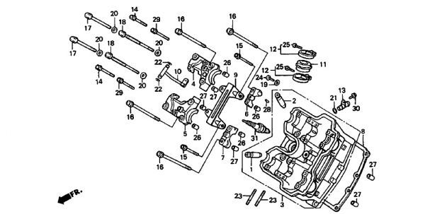 MC20 純正 キャブレター ガスケット 2set VT250 スパーダ SPADA キャブ パッキン MC25 ゼルビス VT250F フロートガスケット VTZ 250 .kcrx2_ＭＣ20　Ｅ-2　Ｆ，シリンダーヘッド